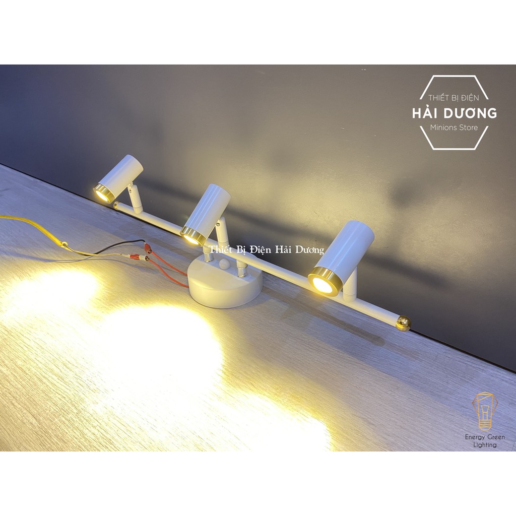 Đèn soi tranh - 3 Đèn chiếu sáng 6028-3 15w - 3268-3 9w Ánh Sáng Vàng - Điều chỉnh được góc chiếu - Bảo Hành 12 Tháng