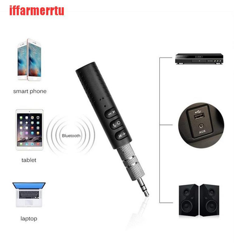 {iffarmerrtu}3.5mm Jack  Audio MP3 Music Bluetooth Receiver Car Kit Wireless Adapter Call HZQ