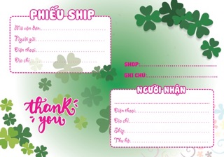 PHIẾU GIAO PHIẾU SHIP 50 Tờ