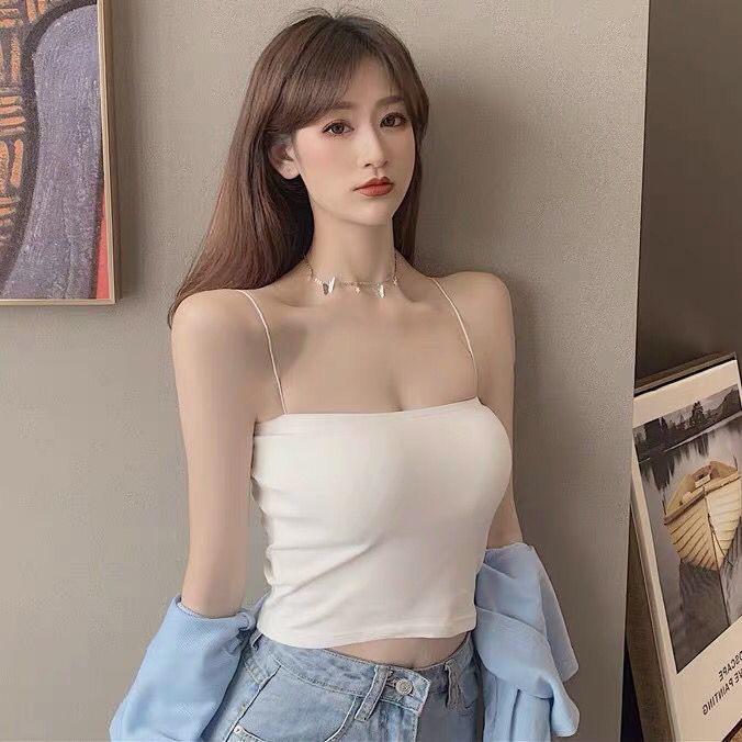 Áo bra 2 dây mảnh dáng lửng - Áo 2 dây có mút ngực gợi cảm xinh xắn Cavera  - B259