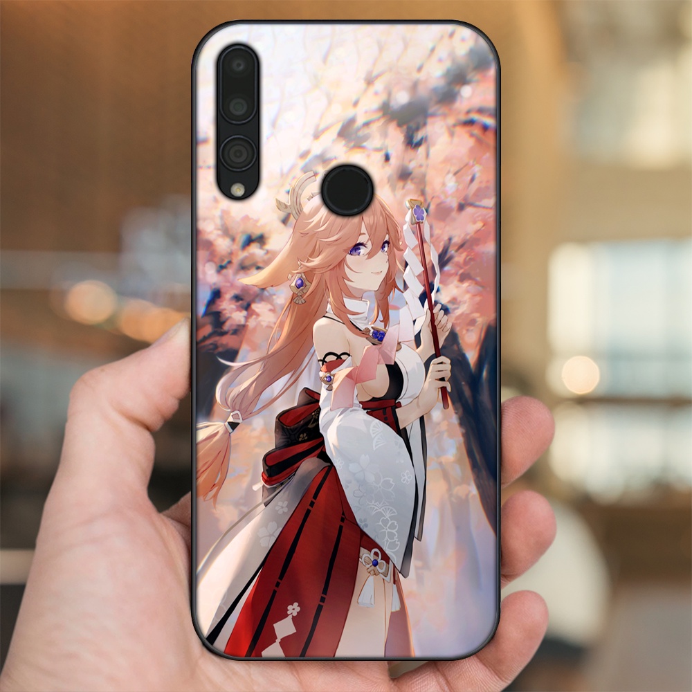 Ốp lưng Huawei Y9 Prime 2019 viền đen in hình Yae Miko Genshin Impact
