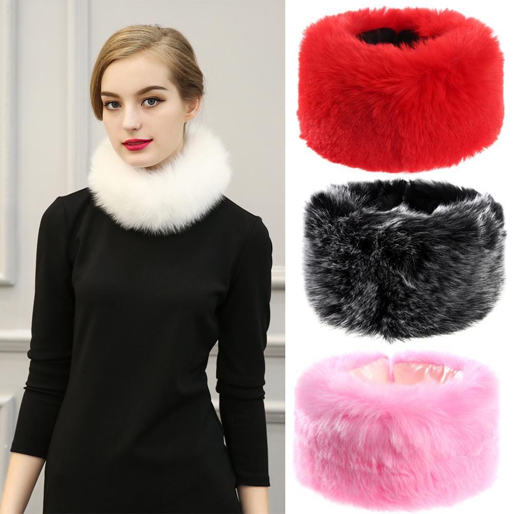 SUSANS Khăn Choàng Cổ Giả Lông Thú Dày Dặn Ấm Áp Thời Trang Mùa Đông