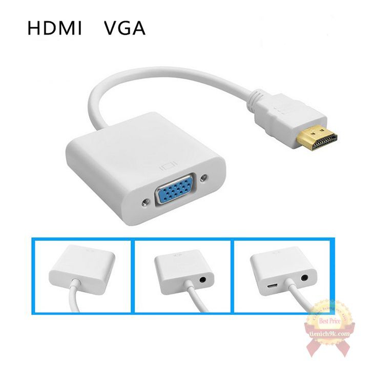 Đầu chuyển đổi HDMI sang VGA kèm cổng Micro và USB