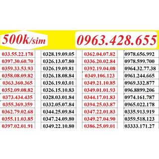 Sim Viettel đồng giá 500.000