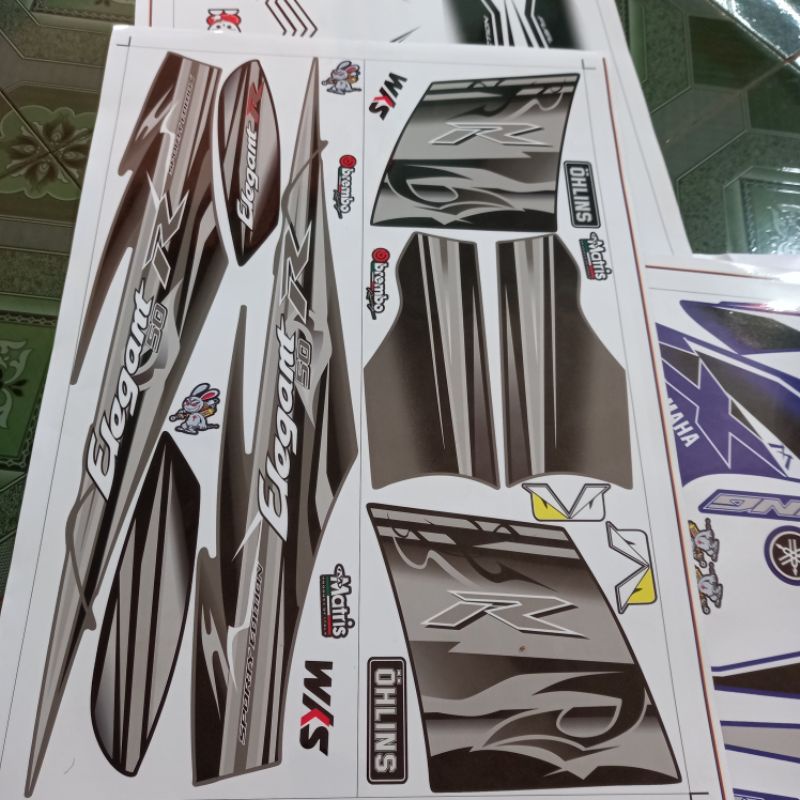 Tem rời elegant R 50cc đen bạc
