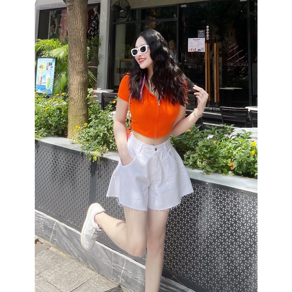 [VIDEO+FREESHIP ] QUẦN SHORT ĐÙI JEANS NỮ LƯNG CAO LAI TUA XÒE MÀU XANH NHẠT TRẮNG XÁM ĐENCÁ TÍNH HADI MẠNH MẼ