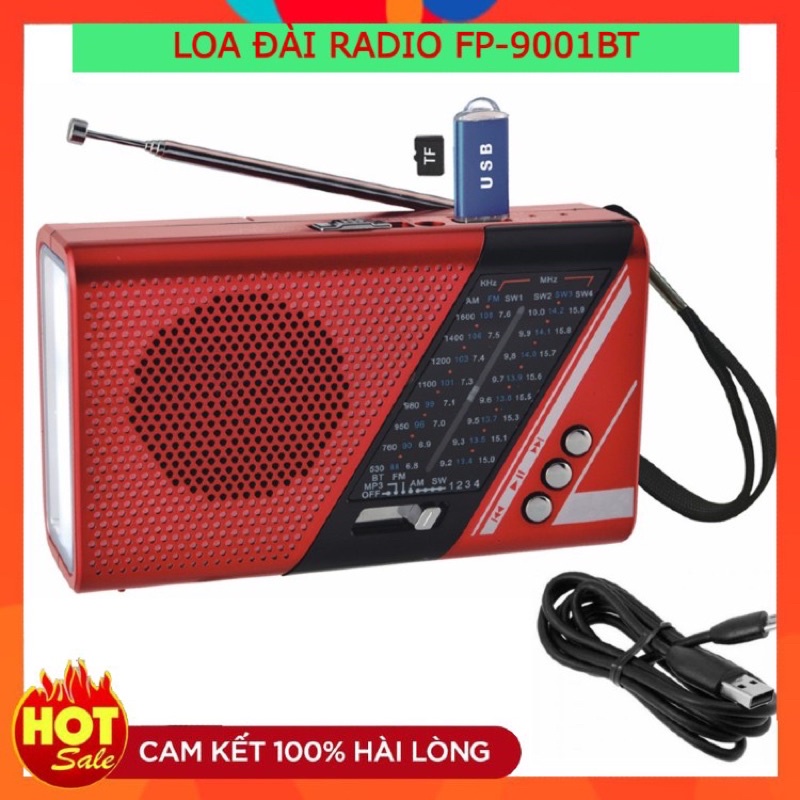 ĐÀI RADIO Pepe 9002BT - Hàng Nhật SỊN - Hỗ Trợ Thẻ Nhớ TF Và USB - Có Đèn Pin - Âm Thanh Lớn, Rõ Nét-Chính Hãng