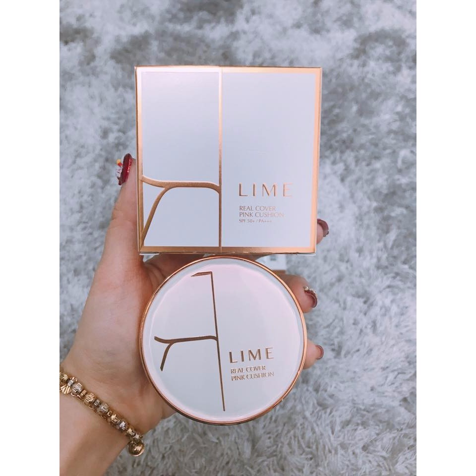 Phấn nước kiềm dầu LIME Real Cover Pink Cushion SPF 50 che phủ cao tự nhiên- HONGS BEAUTY | BigBuy360 - bigbuy360.vn