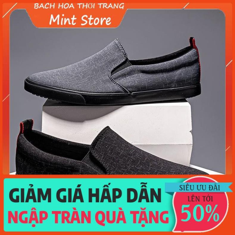 Giày lười vải nam Leyo đế nhẹ êm vải mềm dễ phối đồ G 71 *