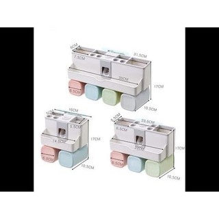 Bộ Nhả Kem Đánh Răng Tự Động Lúa Mạch 4 Cốc