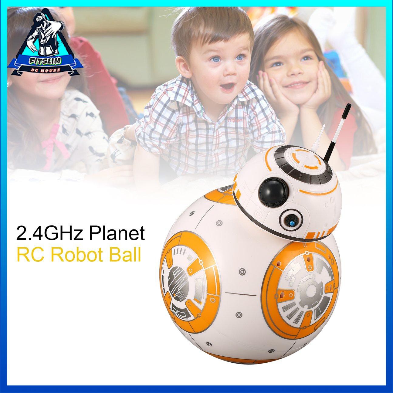 BB-8 2.4GHz RC Robot Ball điều khiển từ xa Cậu bé hành tinh với âm thanh Đồ chơi Chiến tranh giữa các vì sao