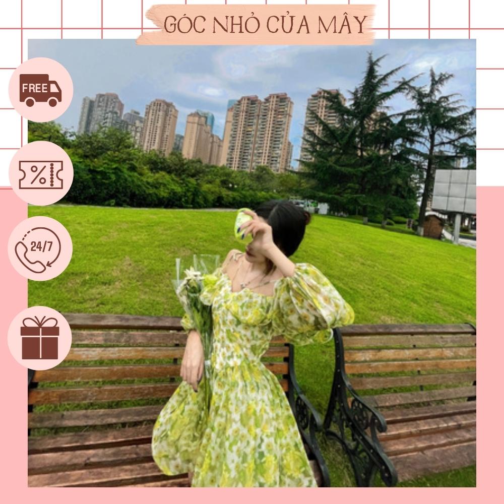 Váy hoa 2 dây trễ vai ca sĩ Hoà Minzy mặc cực xinh thời trang xuân hè GNCM