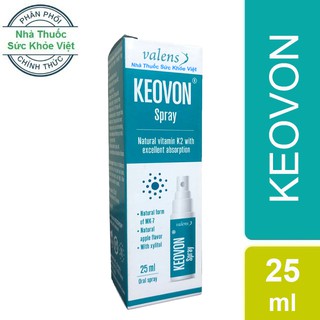 Chính Hãng:Combo 2 Lọ Keovon Spray Vitamin K2 -Kích thích phát triển chiều cao cho trẻ em (Chai 25ml) (Tặng Qùa Ý Nghĩa)