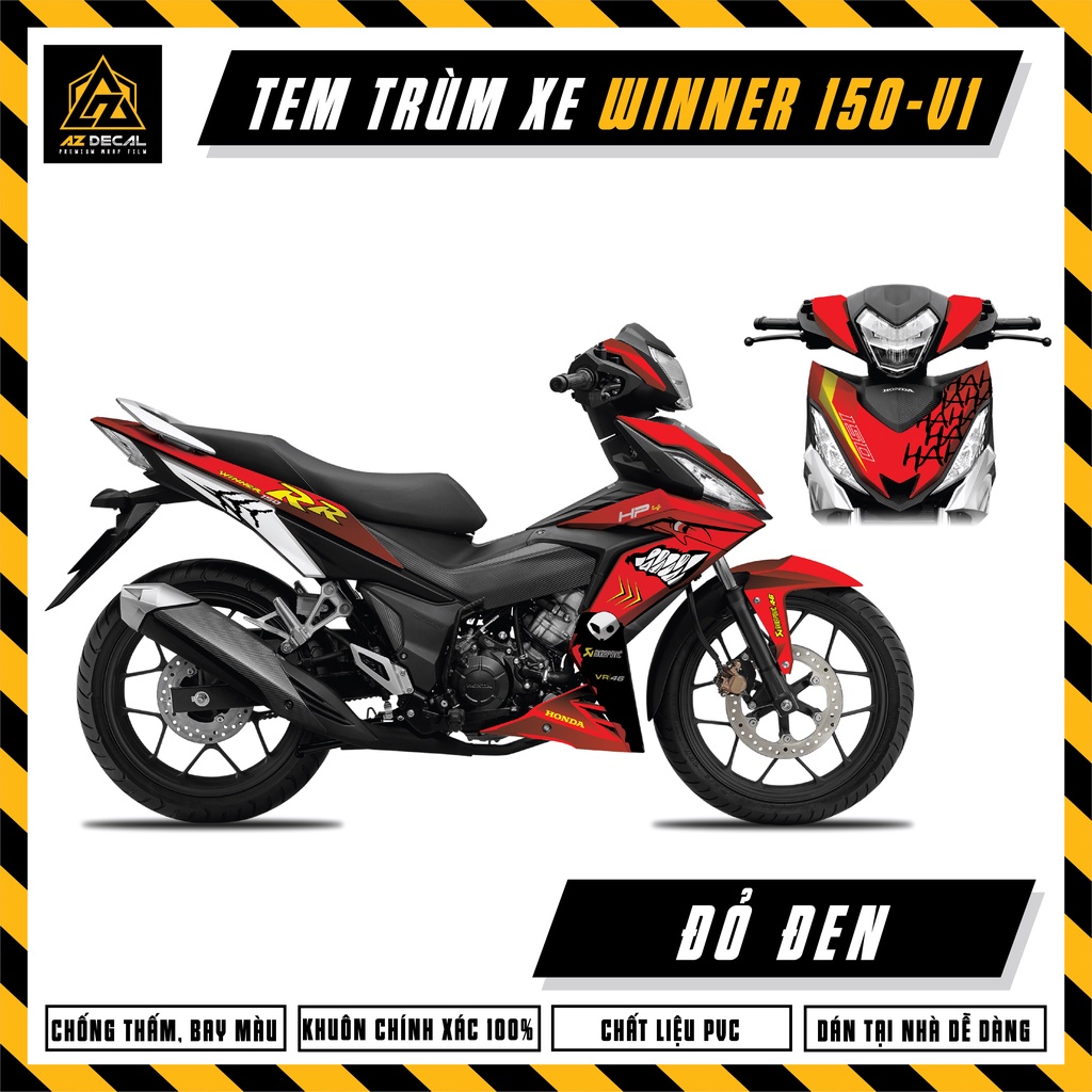 [TỔNG HỢP] Tem Winner V1 Đỏ Đen | Decal Xe Winner 150 Đẹp Nhất Chất Liệu Chống Nước Bền Màu