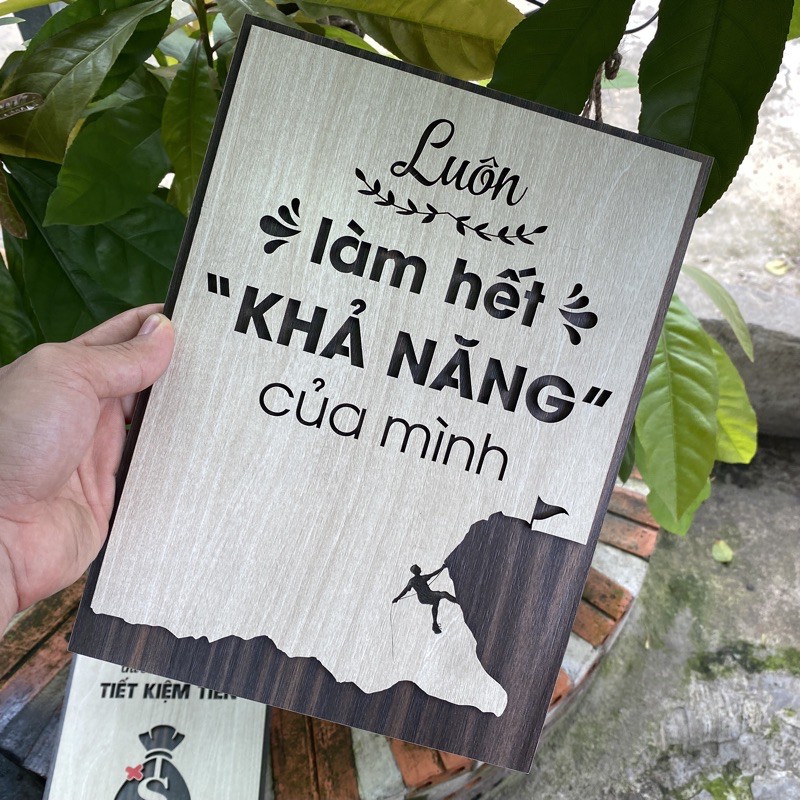 Tranh Động Lực Decor Gỗ cao cấp LEVU063 treo tường