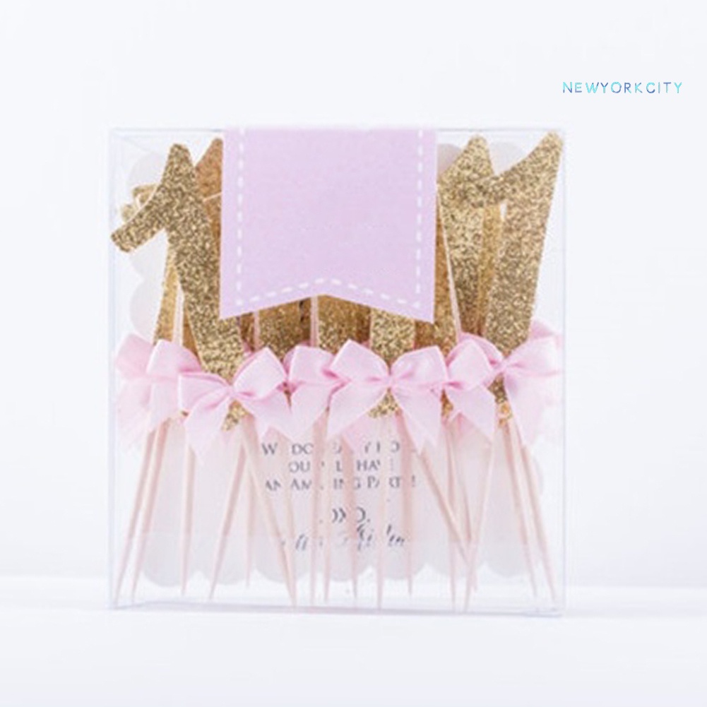 Set 10 Chữ Số 1 Gắn Trang Trí Bánh Kem Tiện Dụng