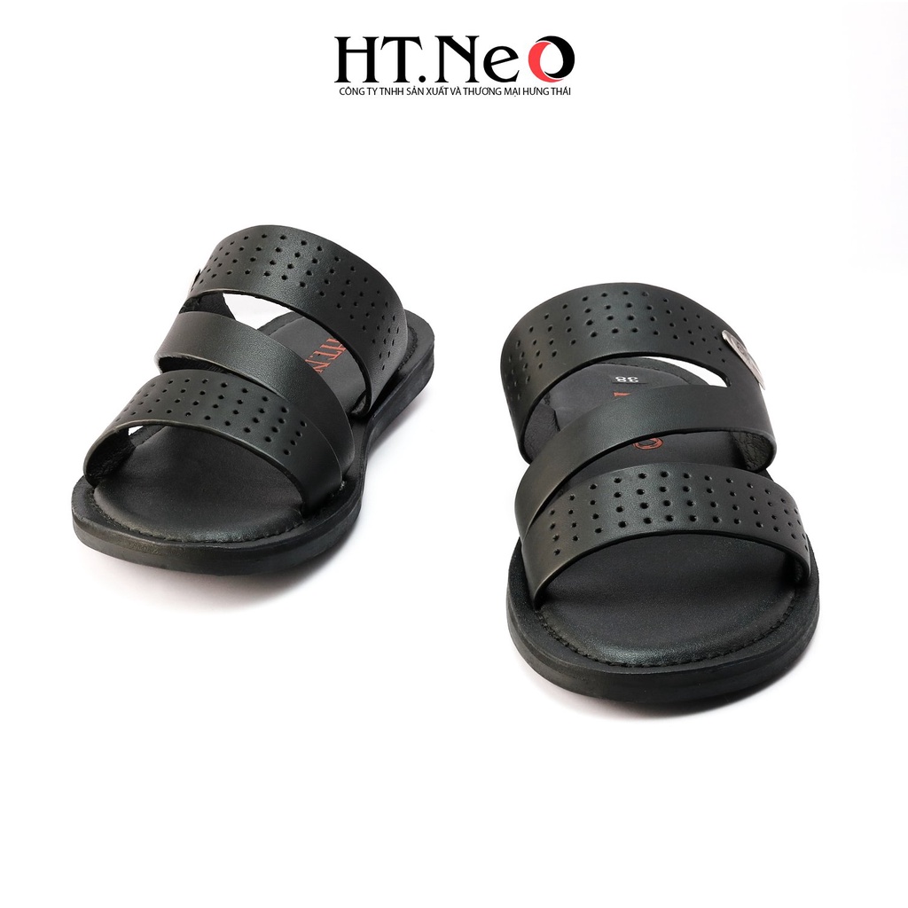 Sandal nam HT.NEO 100% da bò mềm mại, đế cao su nguyên khối, khâu may chân quai siêu chắc chắn SD134
