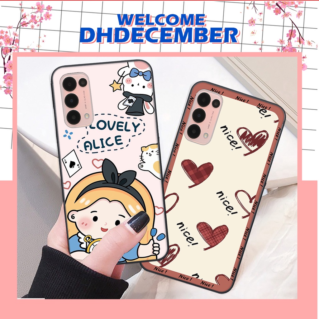 Ốp lưng Oppo RENO 5 in hình nice ,good luck happy ốp xinh viền dẻo đẹp chất