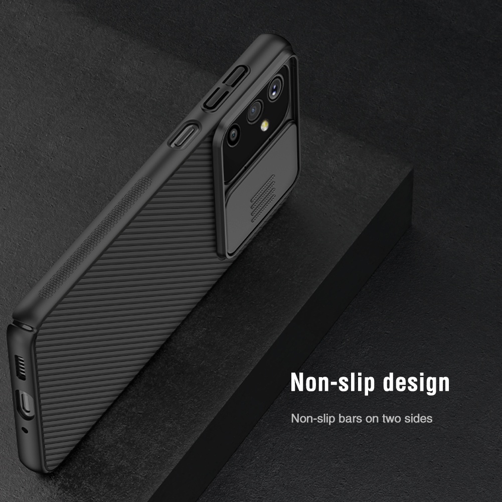 Ốp điện thoại Nillkin bằng pc chống sốc thiết kế nắp trượt bảo vệ camera cho Samsung Galaxy M52 5G