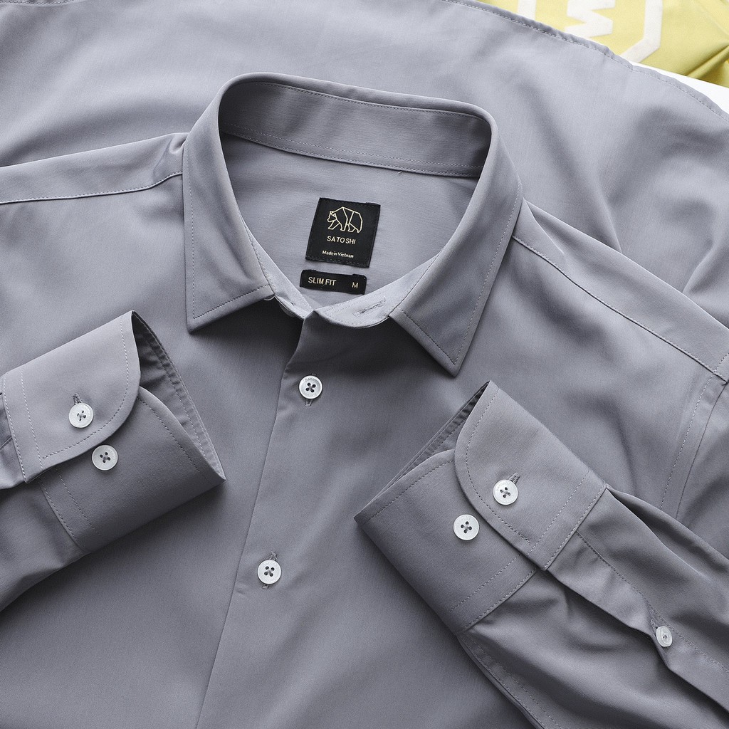 |Hẻm Store| Sơ mi nam Satoshi SASM50 chất liệu cotton tay dài 4 màu form slimfit phong cách trẻ trung dễ phối đồ