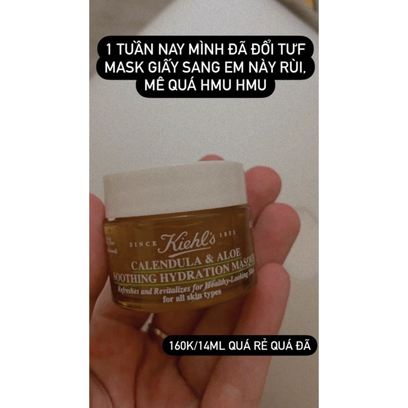 Mask hoa cúc nha đam, đất sét Kiehl’s