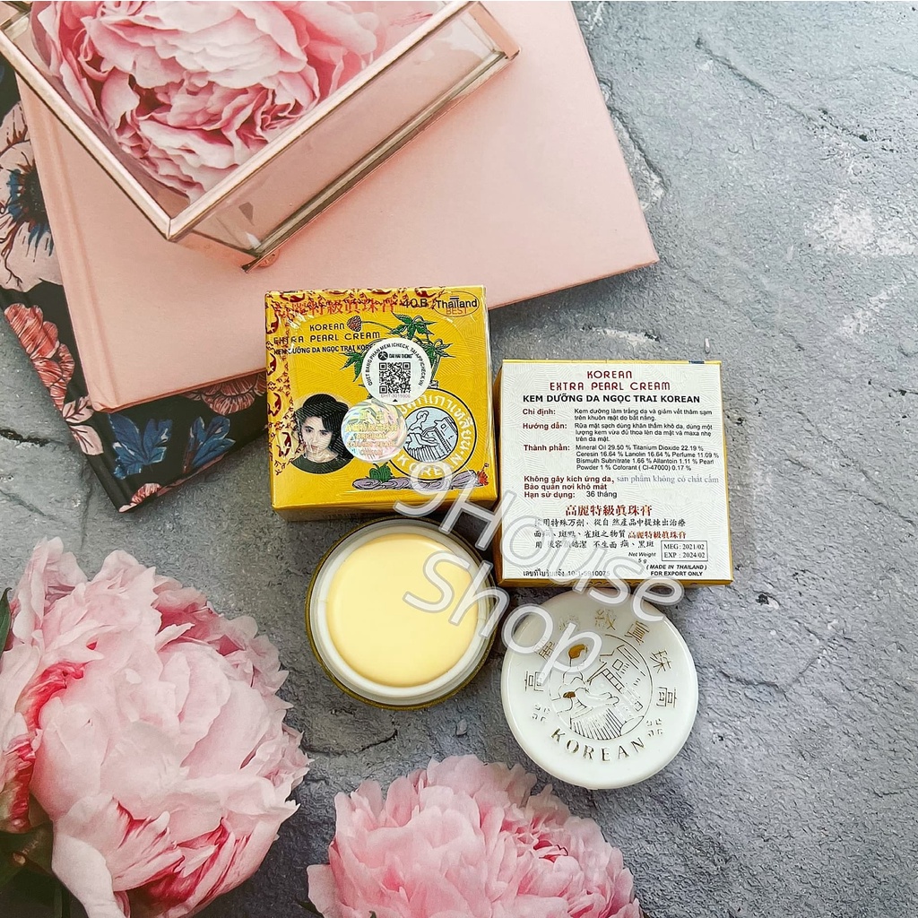 01 Kem Dưỡng Trắng Da SÂM VÀNG KOREAN EXTRA PEARL CREAM nhập khẩu Thái Lan 5gram