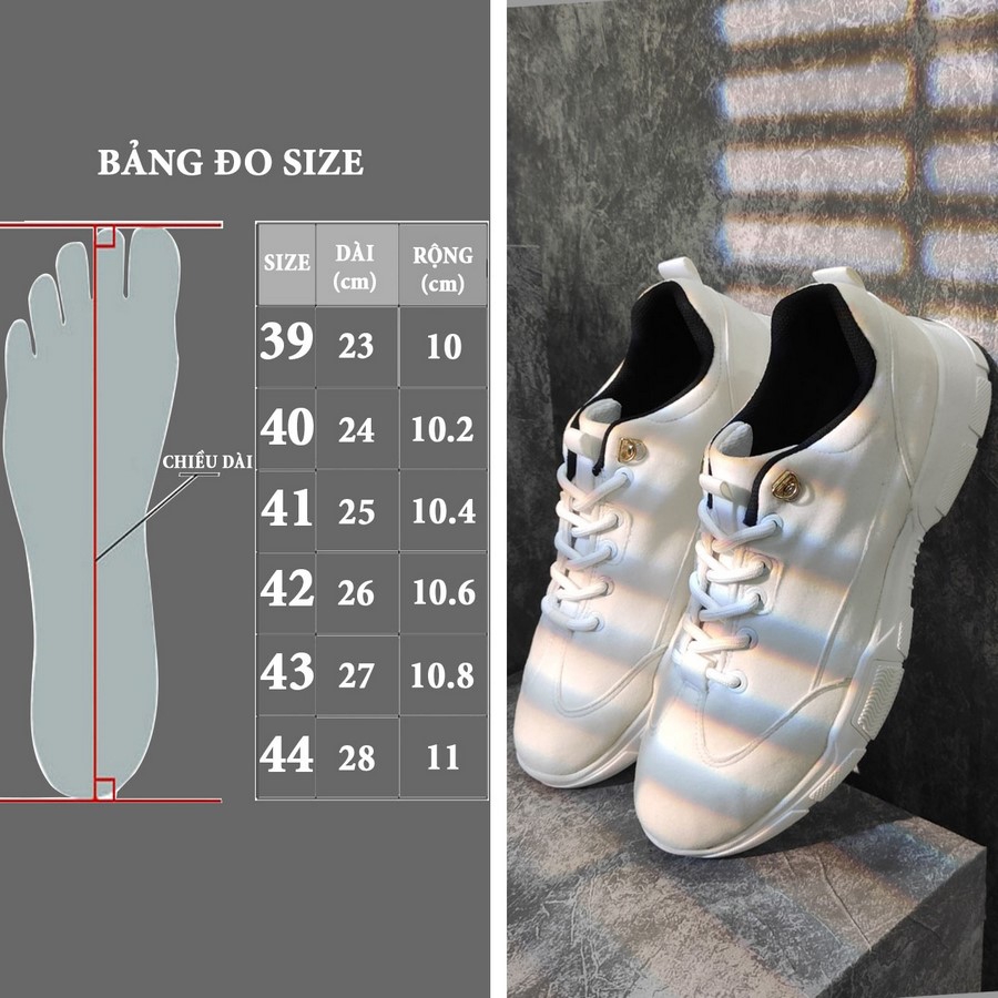 [Mã FAMALLT5 giảm 15% đơn 150K] Giày sneaker nam Muidoi G883 trắng | BigBuy360 - bigbuy360.vn