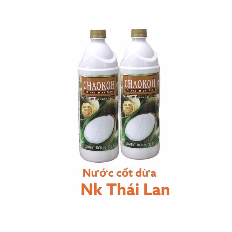 [CHẤT LƯƠNG CAO] 1 thùng Nước cốt dừa Thái Lan ChaoKoH nút vặn 1Lit