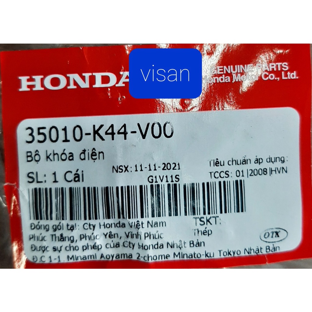Bộ khóa điện xe Vision mới (2015 - 2019) chính hãng Honda 35010-K44-V00