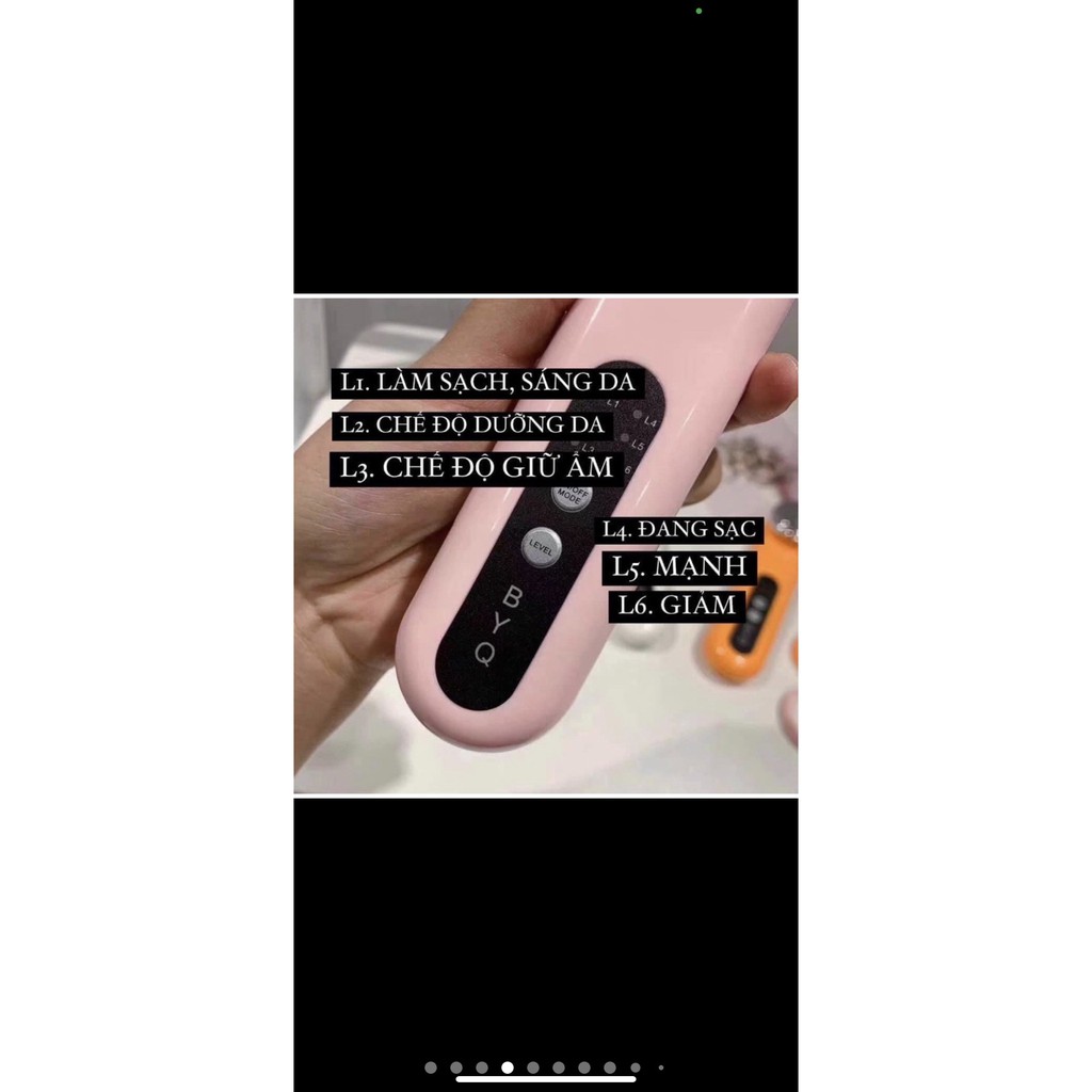 Máy Massage ion Dưỡng Trắng Da, Máy Đẩy Tinh Chất Đa Chức Năng Chăm Sóc Da Mặt 5 Chế Độ Thế Hệ Mới 2021