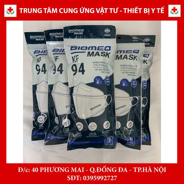 Khẩu trang KF94 y tế Biomeq màu trắng