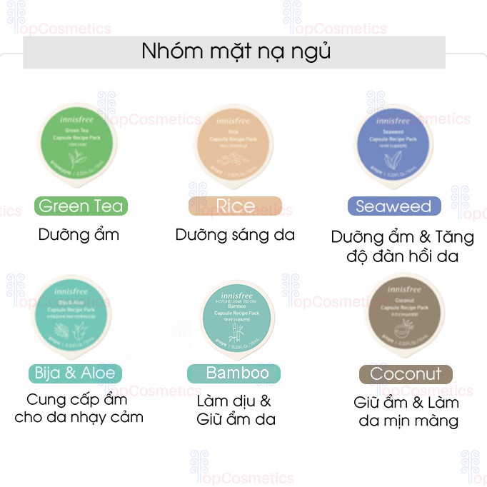 Mặt Nạ Ngủ Innisfree 10ml Topcosmetics