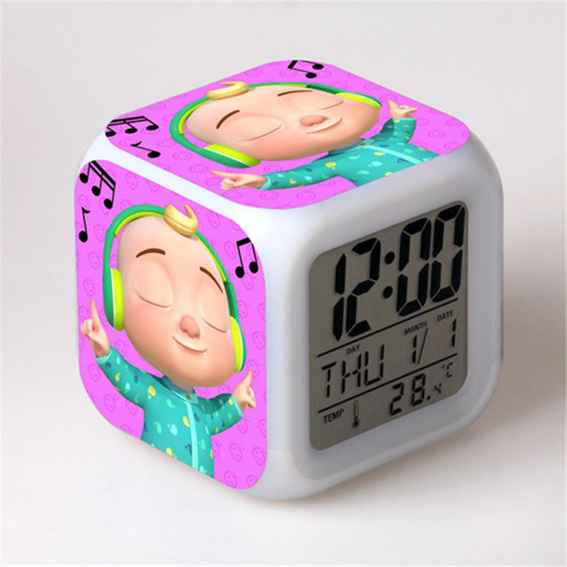 Cocomelon LED Multi-Function Alarm Clock Color Change Digital Luminous Gift