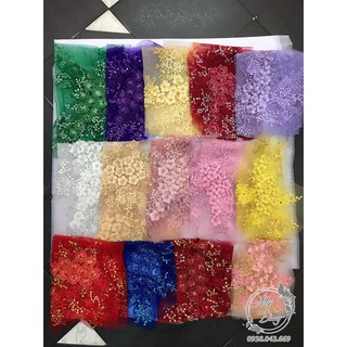 [Đủ màu] Combo 4 Bông lưới 3D phối đầm cực xinh (nhiều màu lựa chọn) - MS 79