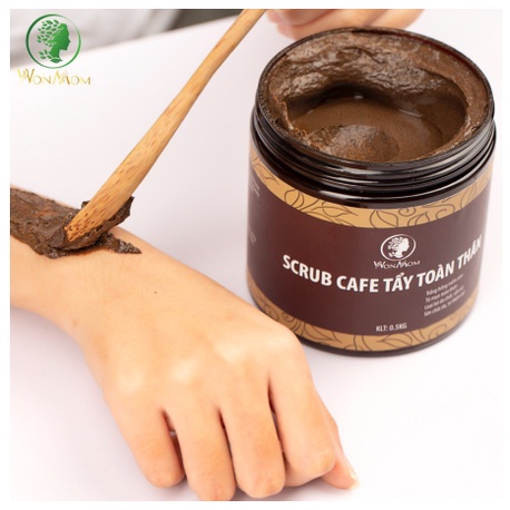 Scrub Nghệ - Scrub Cafe Tẩy Tế Bào Chết Da Mặt, Toàn Thân Giúp Sạch Da và Trắng Da Sâu Từ Bên Trong Wonmom