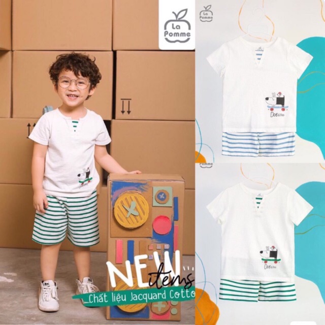 SS145 Bộ cộc La Pomme chú chó tinh nghịch (La Pomme) (6M-5Y)