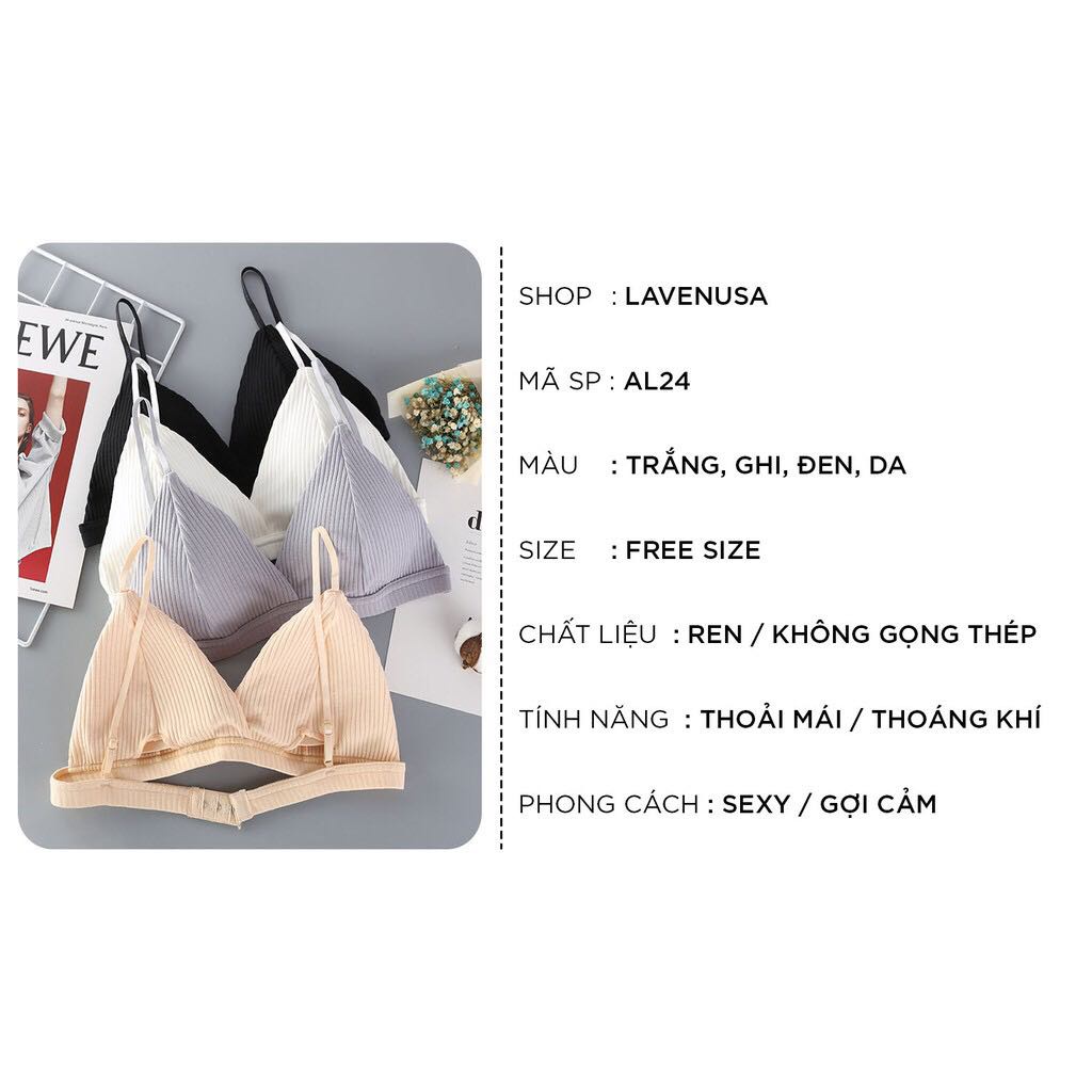 Áo bra nữ nâng ngực chất thun tăm thoải mái sexy cá tính AL06