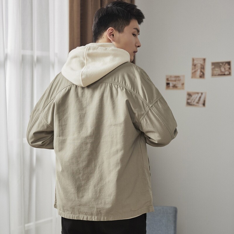 Áo khoác sơ mi AOKANG tay dài thời trang trẻ trung dành cho nam