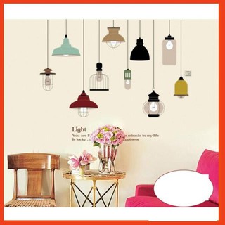 Decal Dán Tường Đèn Lồng Đẹp Khổ 130*90cm