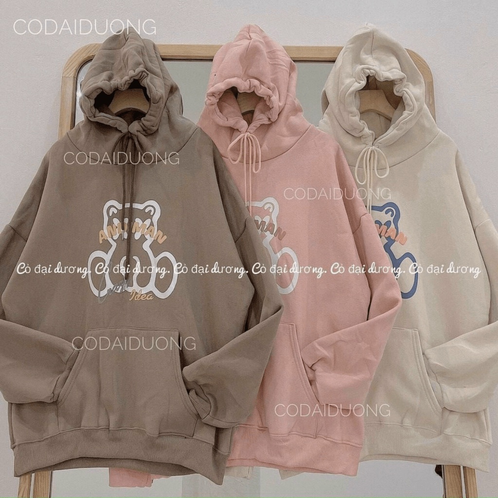 ÁO KHOÁC NỈ CÓ MŨ CON GẤU CỰC XINH THỜI TRANG CHO CÁC BẠN TRẺ , TÔN DÁNG 2022 KME FASHION