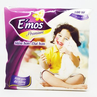 Khăn giấy ăn cao cấp E'mos Premium 100 tờ