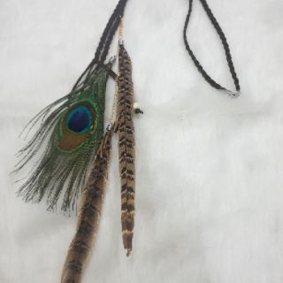 Dây quấn đầu (headband) gắn lông vũ phong cách boho