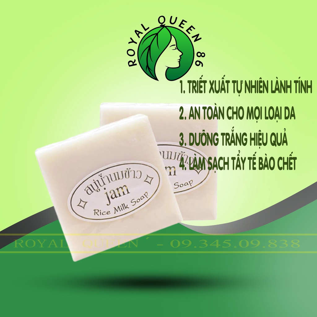 Xà phòng cám gạo Thái Lan JAM RICE MILK SOAP 65gr