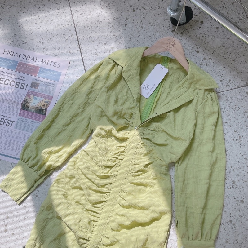 Đầm sơmi td bèo nhún