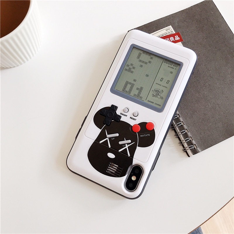 Ốp Điện Thoại Cứng Hình Máy Chơi Game Tetris Cho iPhone 13 Pro / 12 / 11 Pro Max / XR / 7+ / 6 / Xs