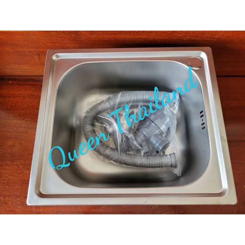 Trọn bộ chậu rửa chén 1 hộc inox, chậu rửa chén bát Kt42*37cm