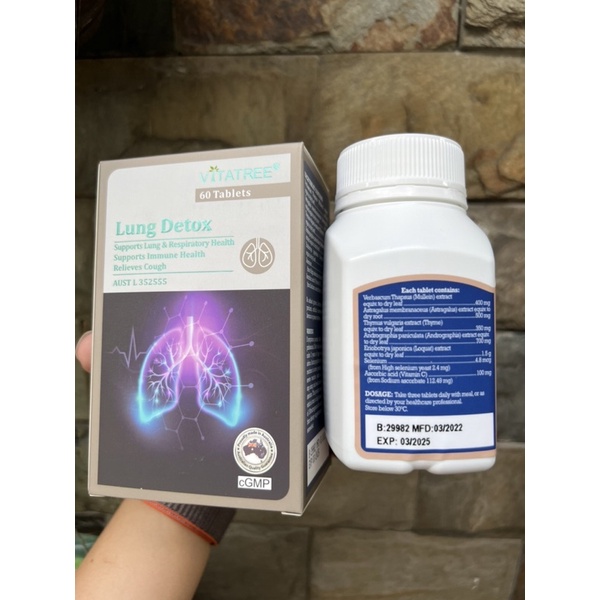 VIÊN LUNG DETOX VITATREE LỌ 60V CHÍNH HÃNG