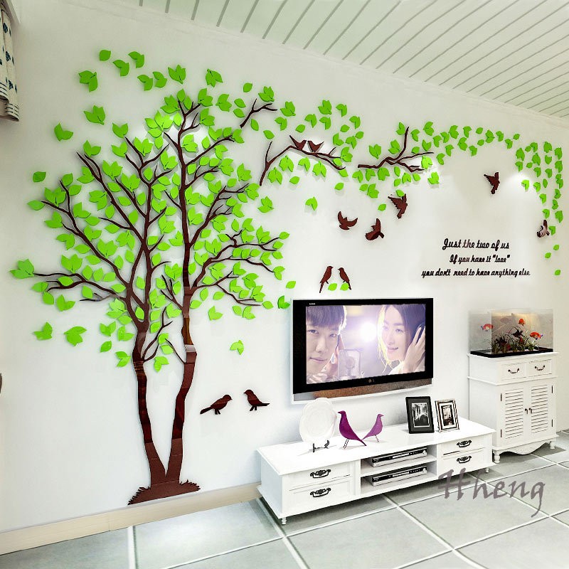 3D Tree Wall Art Wall Stickers Removable Vinyl Decal Mural TV Background Home Decor