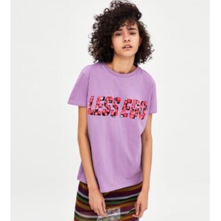 Áo thun Zara chính hãng đính đá, size S bé nhất