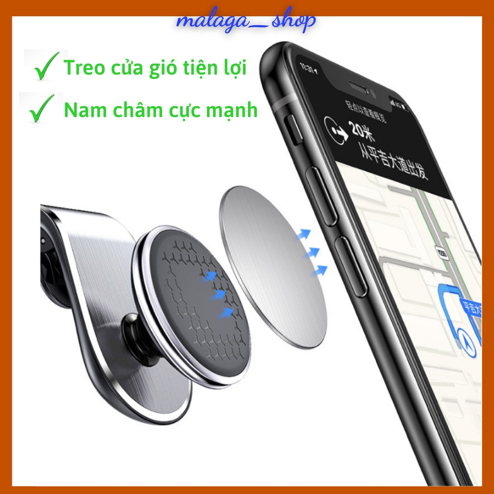 Giá đỡ điện thoại trên ô tô, gắn cửa gió điều hòa, nam châm hút chắc chắn GDT-CG